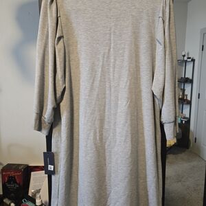 Tommy Hilfiger Gray Sweatshirt with Red and White Trim